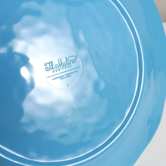 Il Mulino New York Tourquise Blue Melamine Plates Pair - Picture 5 of 6